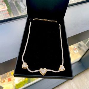 Tennis chain 10k gold with vs diamonds 6ct